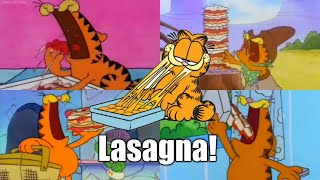 Garfield | Eating Lasagna Compilation