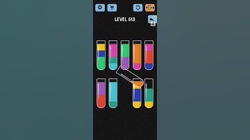 Water Color Sort Level 513 Solution WalkThrough Gameplay