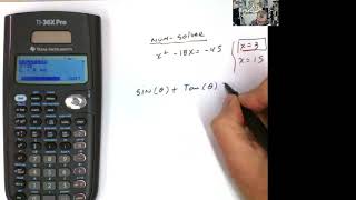 Solving equations with Num Solver  using TI36x Pro