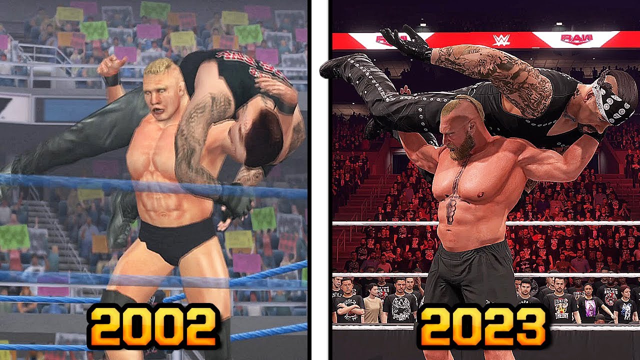 The Evolution of Brock Lesnar F5 in WWE Games! - WWE 2K23