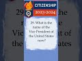 2023-2024 U.S CITIZENSHIP TEST, Civics Test (QUESTION 29) Naturalization #youtubeshorts