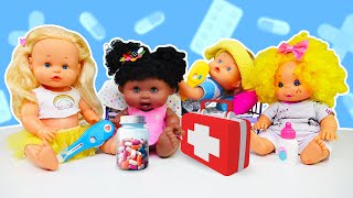 Куклы пупсы Беби Бон лечат насморк - Игры в больничку для малышей - Мой детский сад