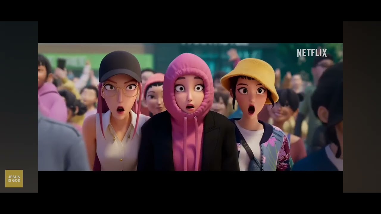 Soda pop reversed |OFFICIAL LYRIC VIDEO -Saja boys and Sony pictures animations 