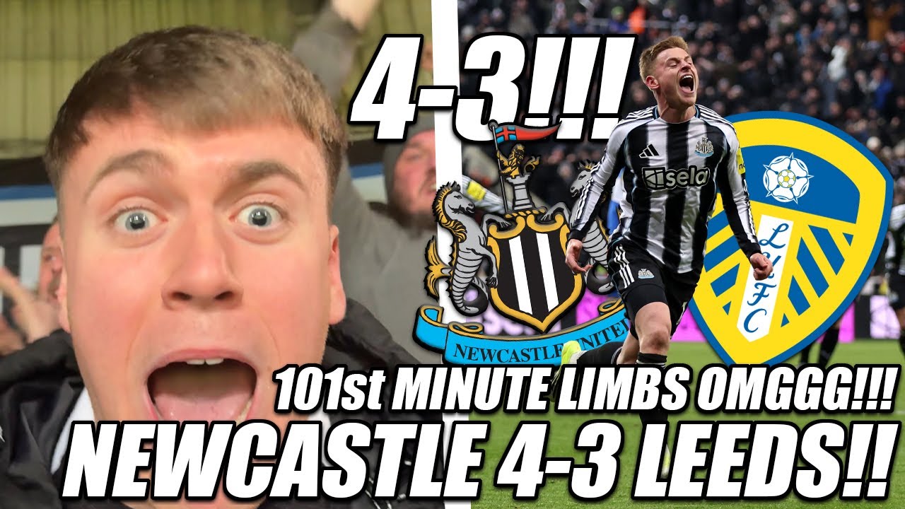 *101-я минута, ужас!!!* Видеоблог матча Ньюкасл против Лидса!! 4-3