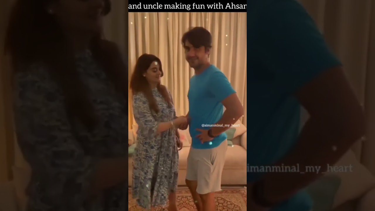 Minal Khan  House 🏠 and uncle making fun😂 with Ahsan ❣️😅