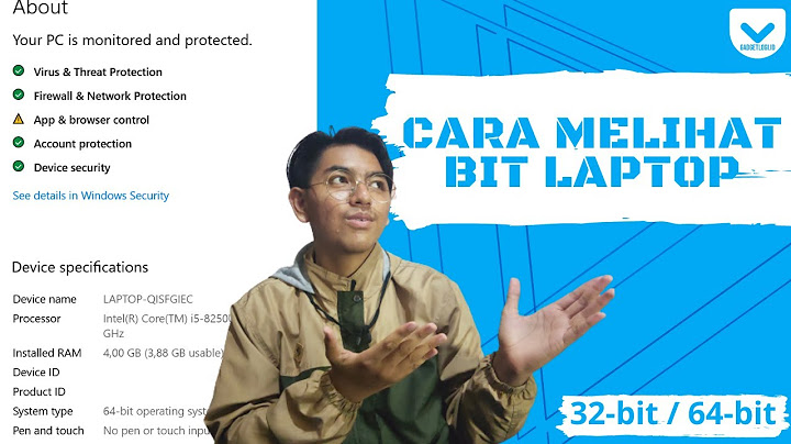 Bagaimana cara melihat bit di laptop?