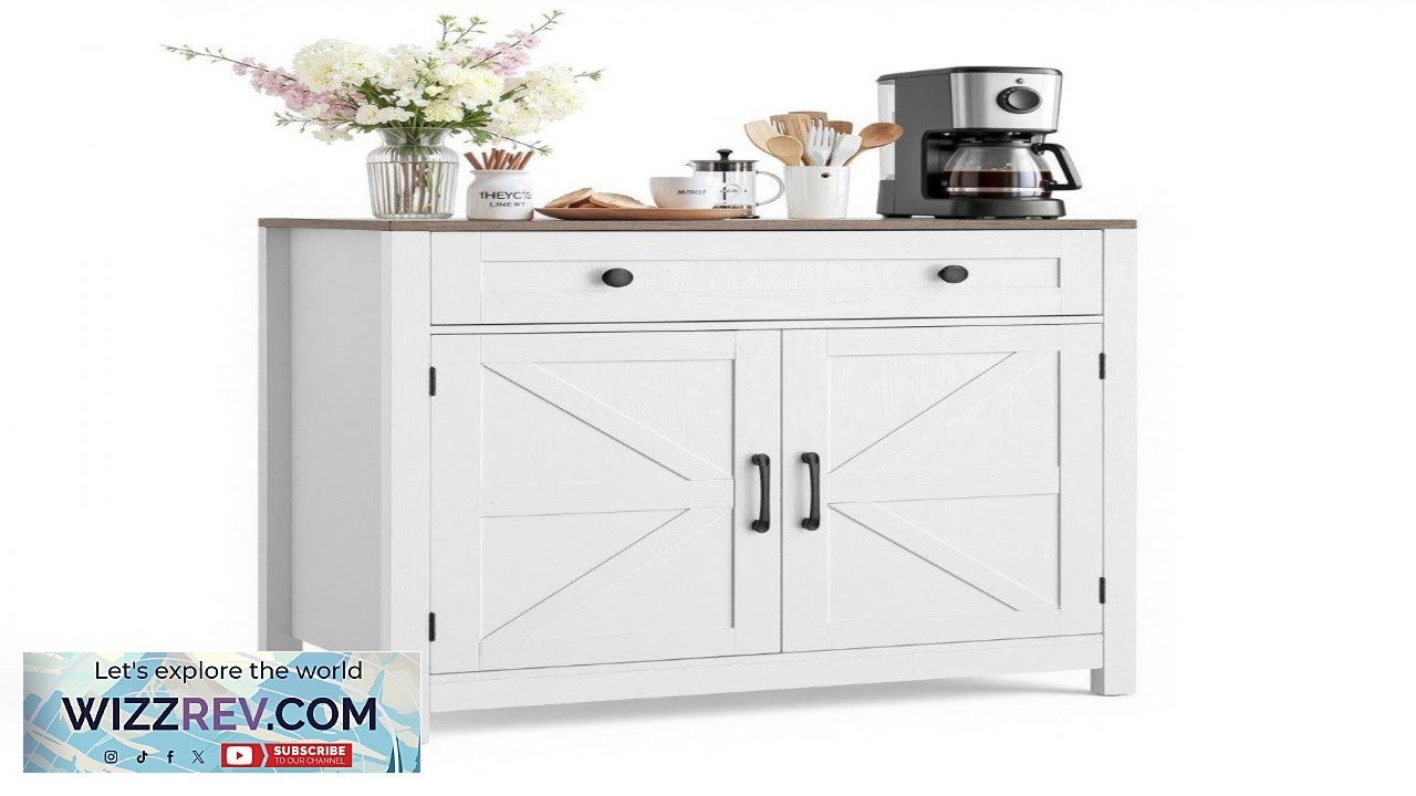 Кофейный шкаф VEVOR в стиле кантри, барный столик с выдвижным ящиком и подставка для буфета.