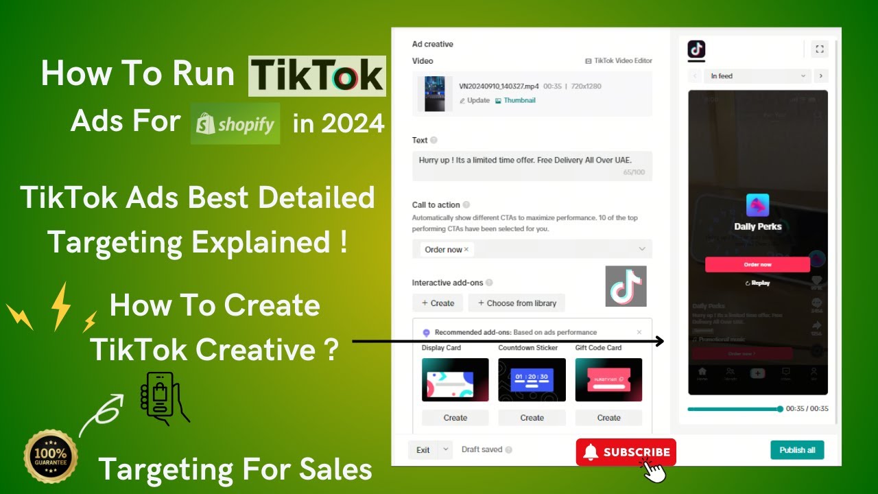 How To Run TikTok Ads For Shopify in 2024 Deatailed Targeting For ...