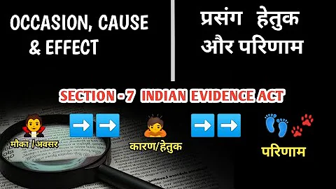 section 7 indian evidence act : occasion cause & effect