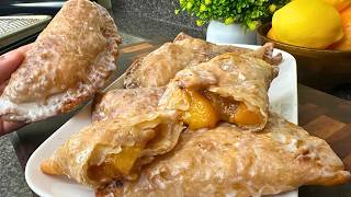 Peach Cobbler in Minutes- Thanks to this Hack! Fried Peach Cobbler | You Don't Make a Crust!