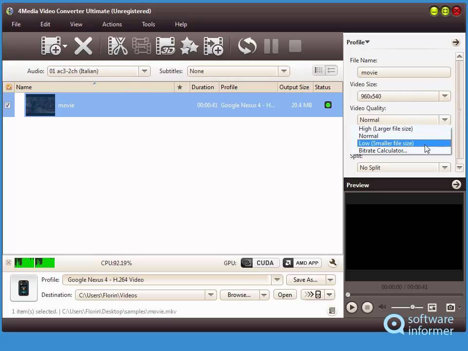 How it works: 4Media Video Converter Ultimate