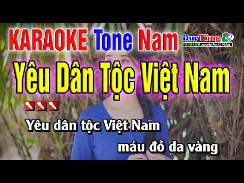 Video Karaoke || Yêu Dân Tộc Việt Nam - Tone Nam || Nhạc... - youtube