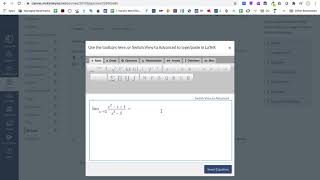 AP style limit notation in Canvas equation editor screenshot 4