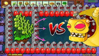 Plants Vs Zombies Hack | 999 Threepeater Vs Dr.Zomboss All Zombies vs Gargantuar