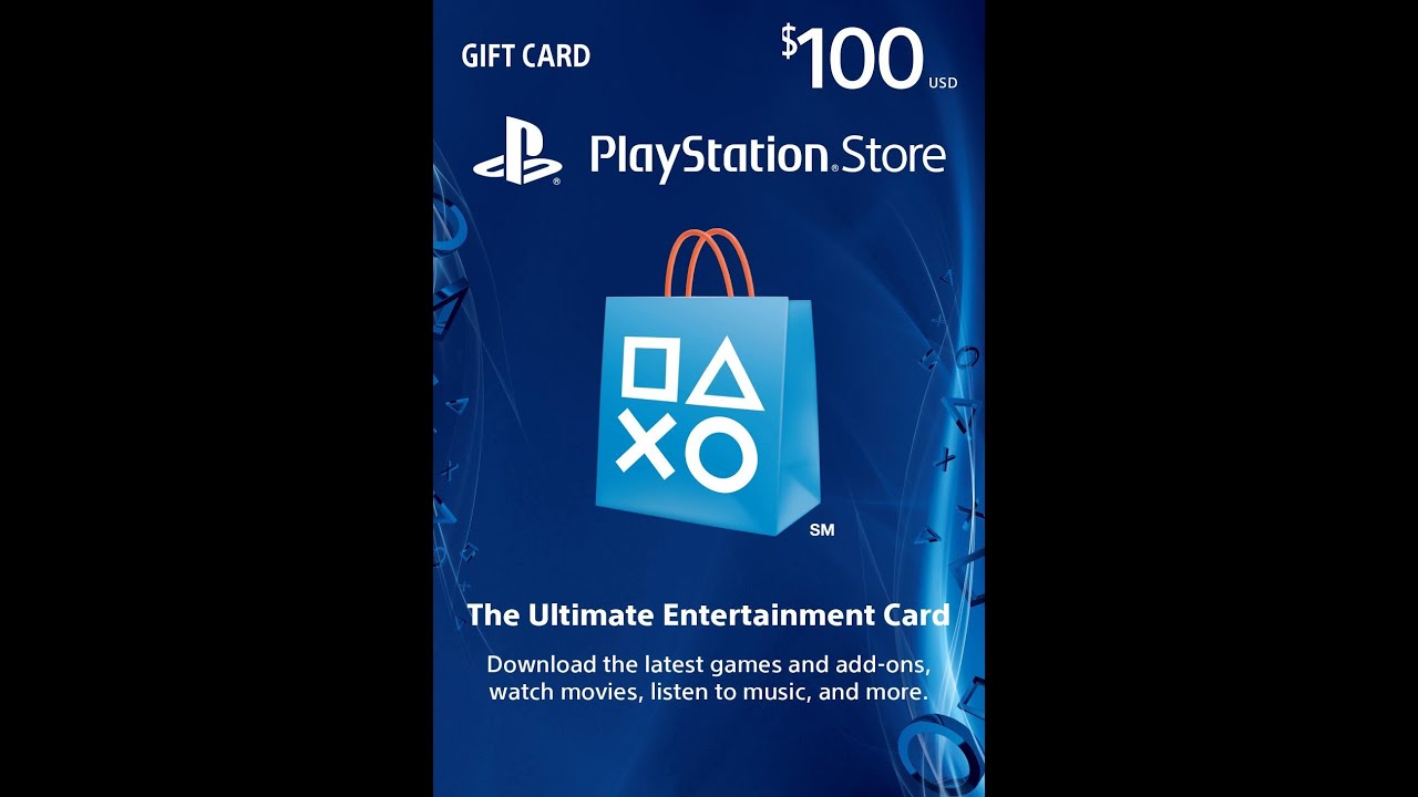 100 PlayStation Store Gift Card PS3/ PS4/ PS Vita YouTube