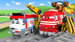 รถไฟจอมซิ่ง The speeding train🚄ทรอย เจ้ารถไฟ l การ์ตูนรถบรรทุกสำหรับเด็ก Thai Cartoons for Children