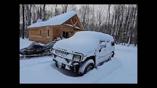 Winter has arrived at our Off Grid Cabin