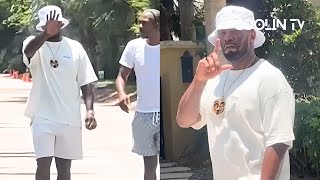 Diddy SEEN TAKING A WALK IN MIAMI WITH TWO FRIENDS