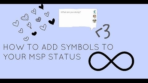 How To Add Symbols To Your Msp Status 2015