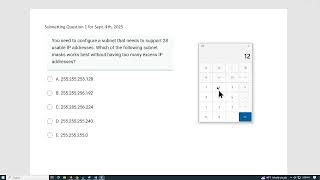 Subnetting Question 1 Sept  4th, 2025