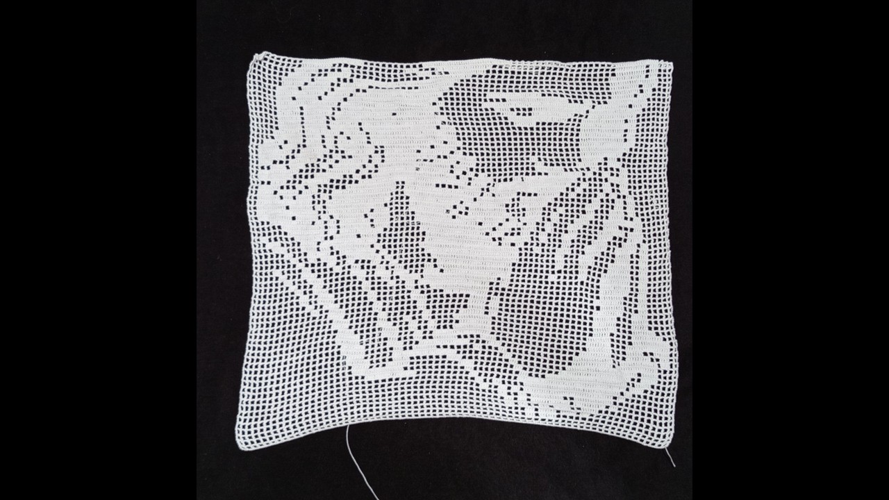 Hermoso cuadro en #crochet con el Rostro de Jesús #tutorial #parati 