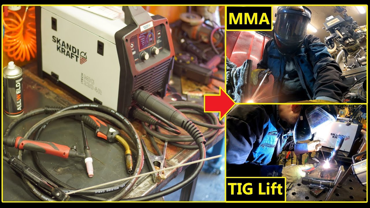 Jaką spawarkę kupić - SKANDI KRAFT iTECH MIG 220 4R  Jako  spawarka MMA i TIG Lift TEST i recenzja