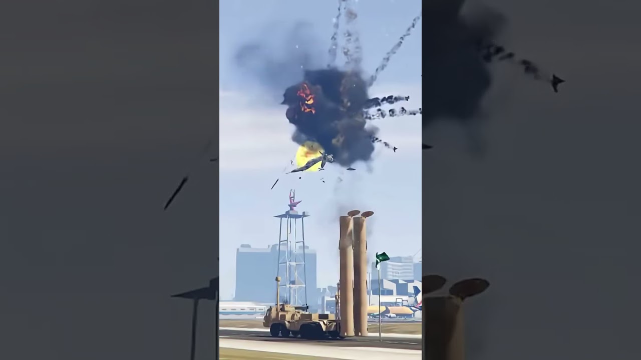 Fighter Jet Shot Down by SAM Missile S500 system | GTA 5 Realistic War Battle (4K)