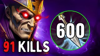 WTF 600+ Intelligent Silencer 91Kills🔥x2 Moon Shard + Parasma + Swift Blink Dota 2