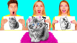 Who Draws it Better Take The Prize | Drawing Hacks by HAHANOM Challenge