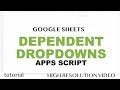 Google Sheets - Dependent Dropdown List for Entire Column - Apps Scipt, Match Alternative - Part 2