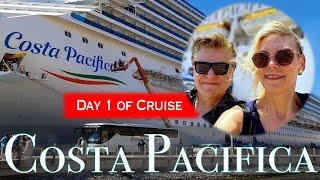 Day 1 on board of Costa Pacifica. 8 Days in balcony Suite.