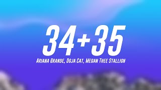 3435 - Ariana Grande, Doja Cat, Megan Thee Stallionon-Screen Lyrics
