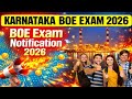 Karnataka BOE Exam Notification 2026 | BOE Exam 2026