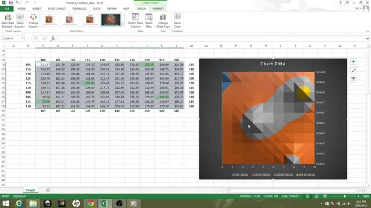 Contour Chart Excel