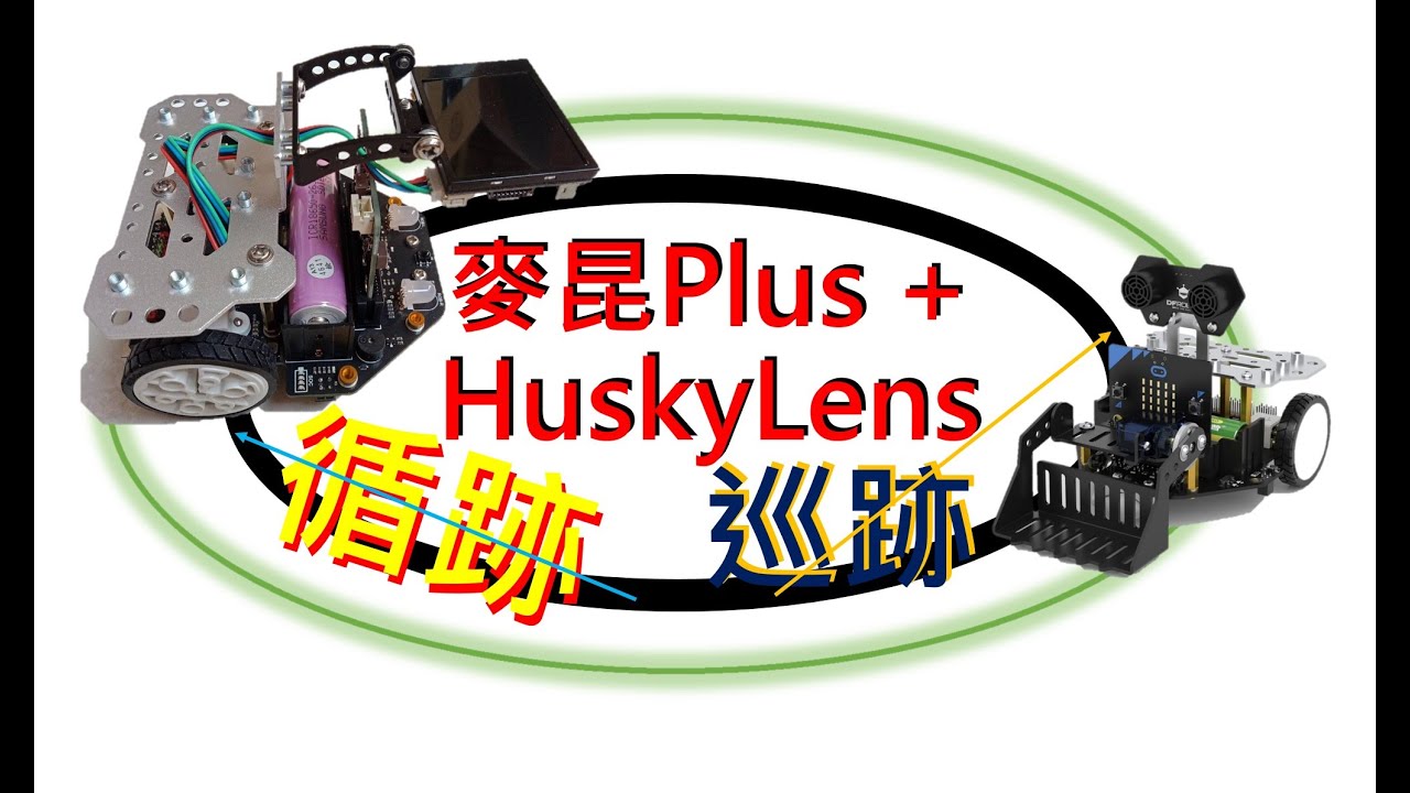 Micro Bit麥昆哈士奇ai視覺巡跡 Maqueenplus Huskylens Youtube