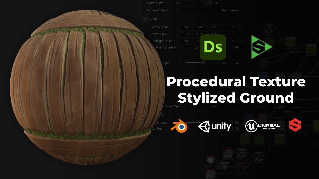 Wood Planks Stylized Texture sbs/sbsar Substance Designer