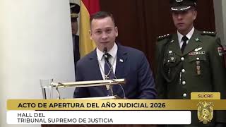 Presidente del TSJ, Romer Saucedo, declara constitucional Decretos del gobierno de Rodrigo Paz