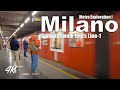MILANO: Walking tour Line 1, Metro ride from Bisceglie to Cordusio station, Tourist destinations| 4k