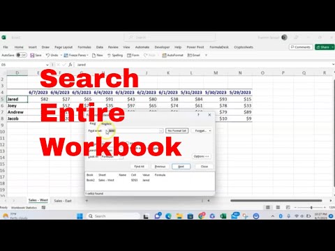 How to use Find and Replace to Look Through an Entire Workbook Instead of a Single Sheet in Excel!