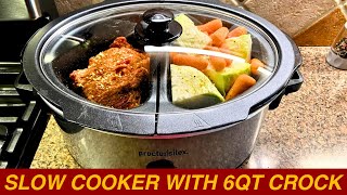 Proctor Silex Double Dish Slow Cooker With 6qt Crock | 6 Quart Double-Dish Slow Cooker - 33563