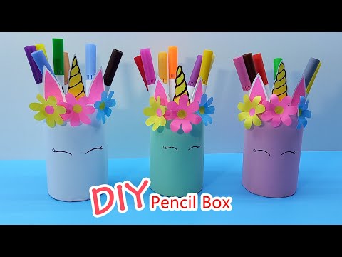 Video Cách làm Hộp Cắm Bút dễ thương - Tự làm đồ dùng học... - YouTube