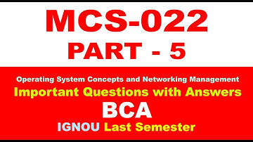 BCA [MCS-022 Important Questions with Answers] [Operating System Concepts and Networking Management]