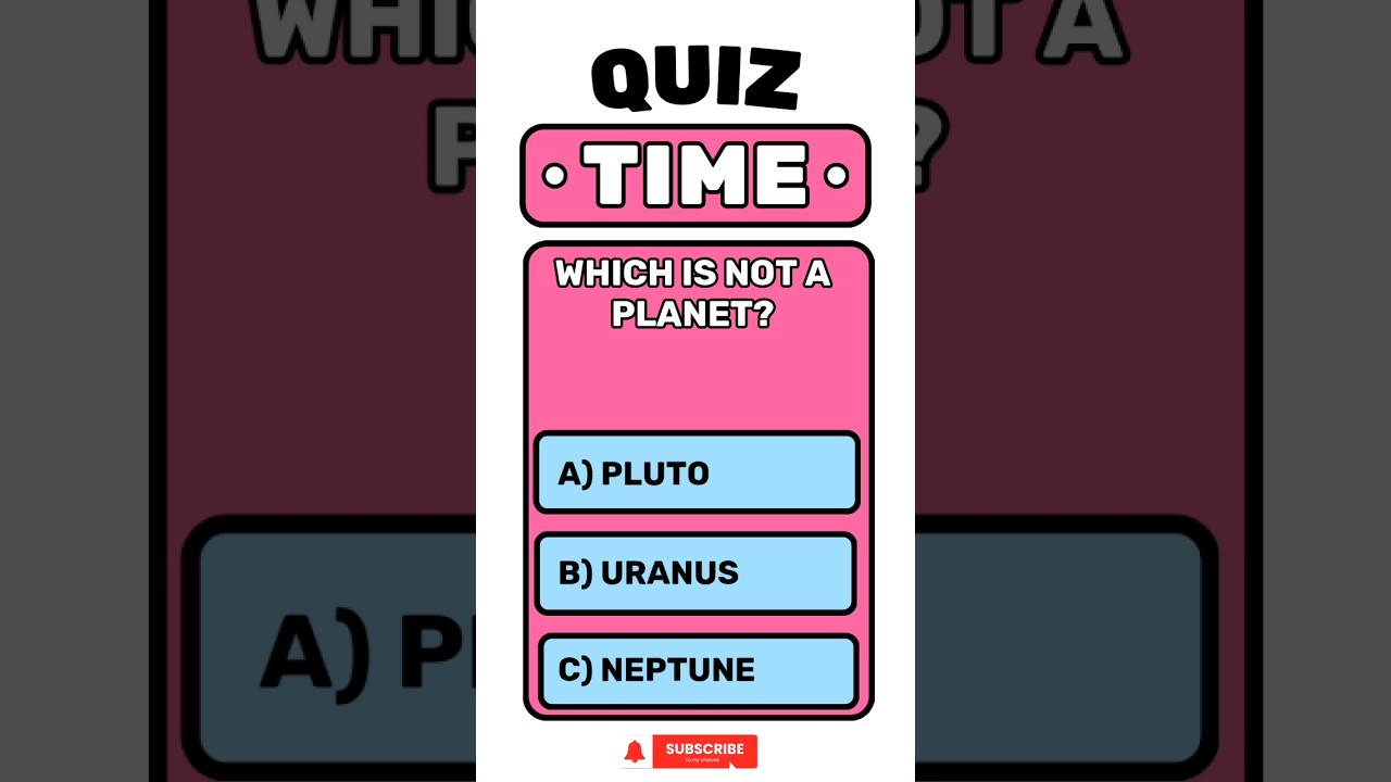 "Which Is Not A Planet?"🔥⏳ | Test your knowledge!! | Brain Bolt | 