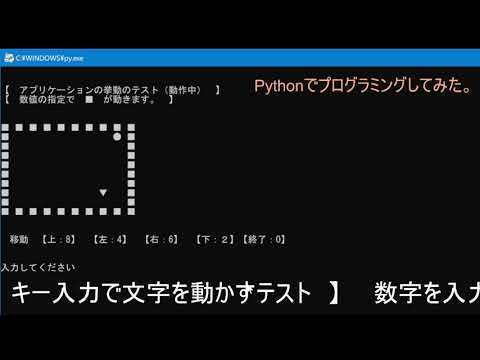 【　挙動のテスト　】Pythonでコンソールで動く物を作ってみた。　【　Python 3.10　】