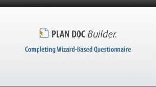 Completing Wizard-Based Questionnaire | PLAN DOC Builder