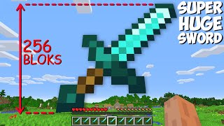 How TO CRAFT THE BIGGEST SWORD in Minecraft ? HUGE DIAMOND SWORD !