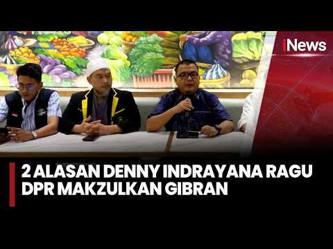 Bola Panas Dilempar MK, 2 Alasan Denny Indrayana Ragu DPR Makzulkan Gibran | iNews Siang 11/10
