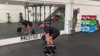 Barbell Pendlay Row demonstration