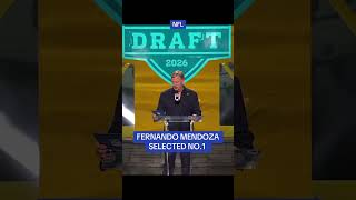 Raiders Select Fernando Mendoza No.1 in 2026 NFL Draft!🏈🔥 #nfl #football #shorts #sports #nfldraft