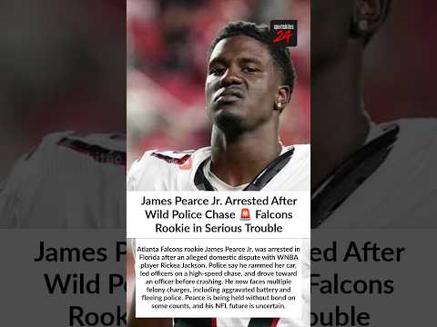 🚨 James Pearce Jr. Arrested After Wild Police Chase 🚨 Falcons Rookie in Serious Trouble #shorts